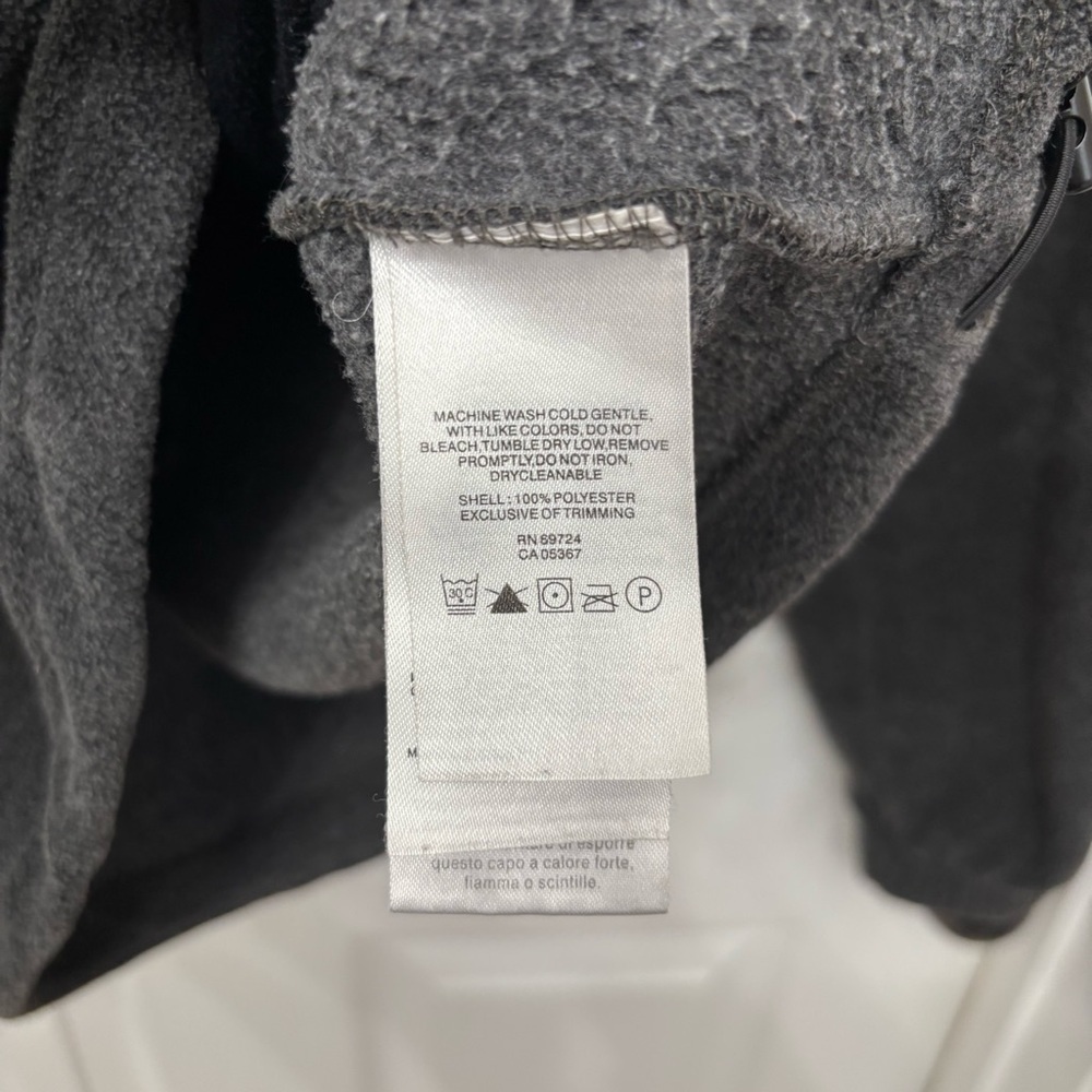 Full Zip Fleece Jacket, Charcoal Gray | Columbia S - Picture 7 of 9